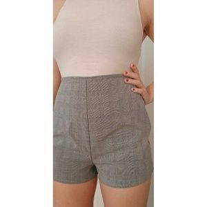 High waisted patterned shorts